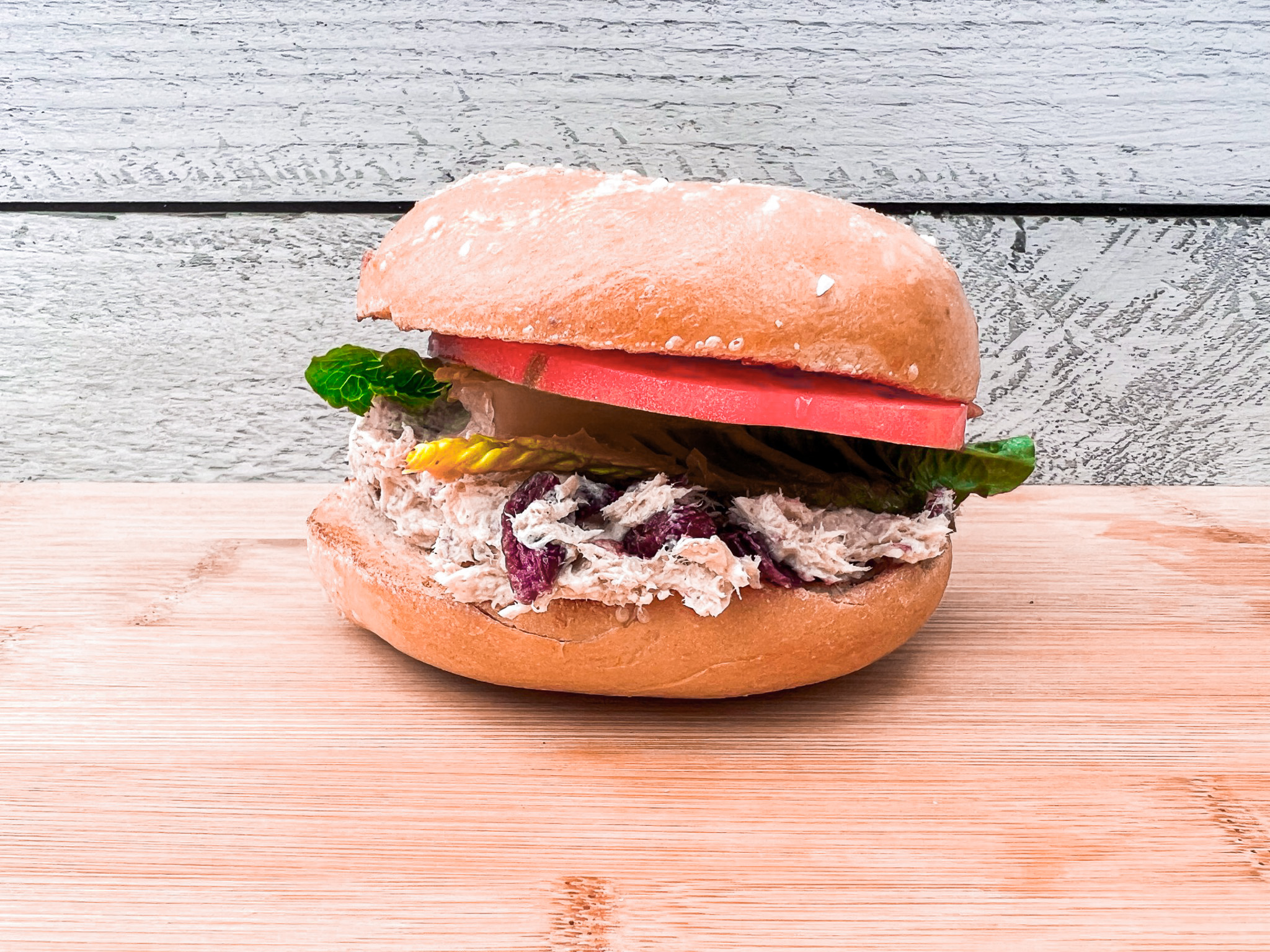 Cranberry and Almonds Chicken Salad Sandwich