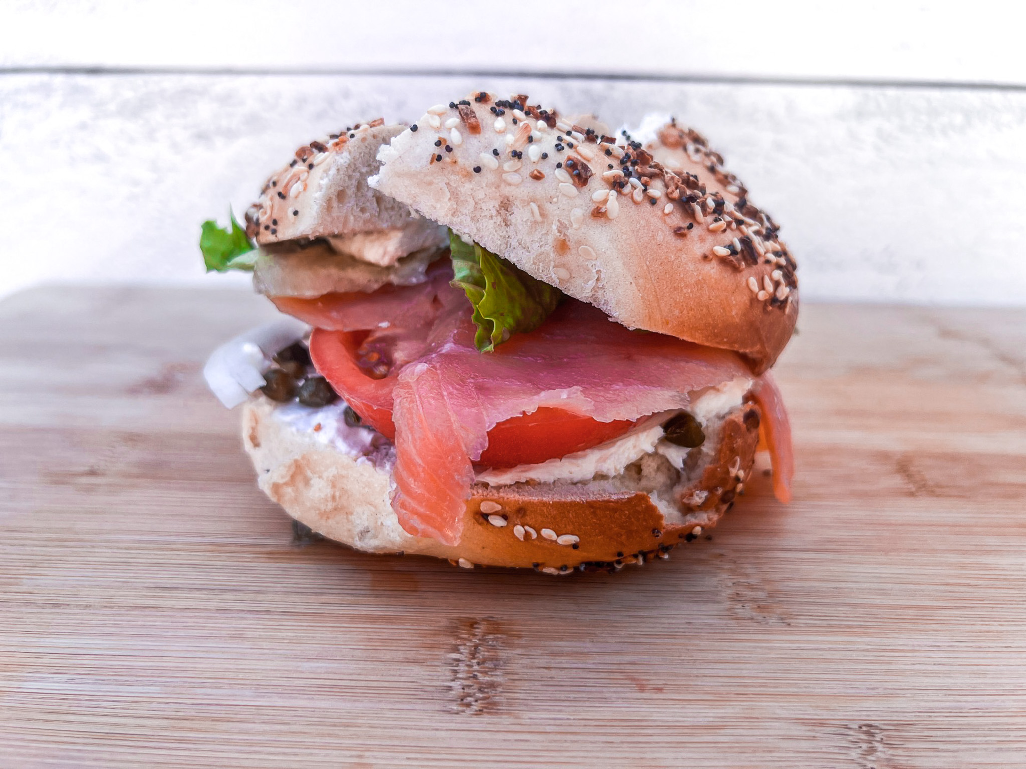 Lox and Cream Cheese Sandwich